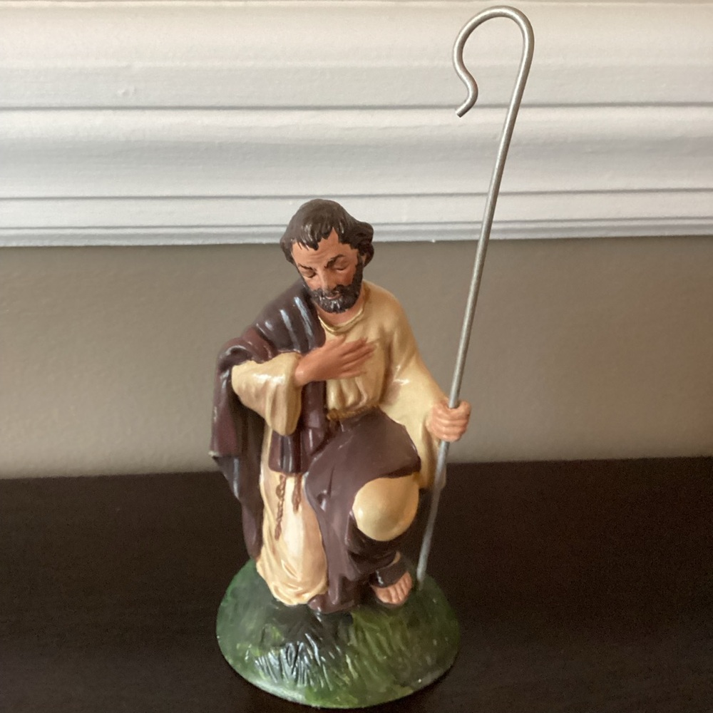Atlantic Mold Joseph Nativity Manger Figurine with Staff Replacement Vintage